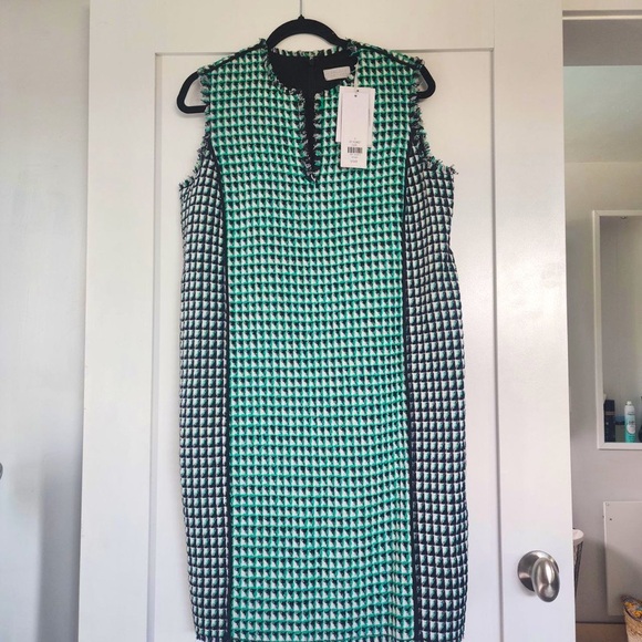 NWT Carlisle New York Women’s Delancey Tweed Dress Raw Edge Size 10 - Picture 2 of 8